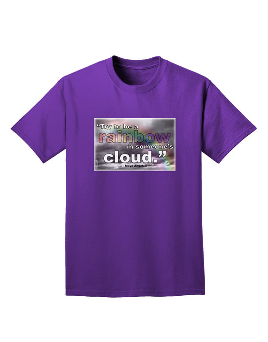 Rainbow in Cloud M Angelou Adult Dark T-Shirt by TooLoud-Mens T-Shirt-TooLoud-Purple-Small-Davson Sales