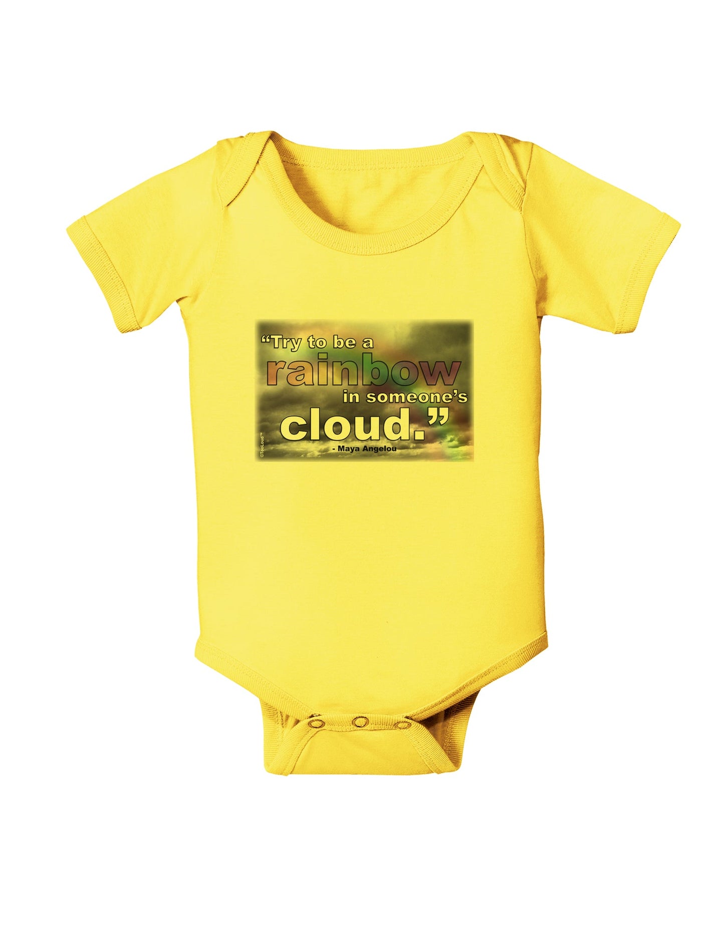 Rainbow in Cloud M Angelou Baby Romper Bodysuit by TooLoud-Baby Romper-TooLoud-Yellow-06-Months-Davson Sales