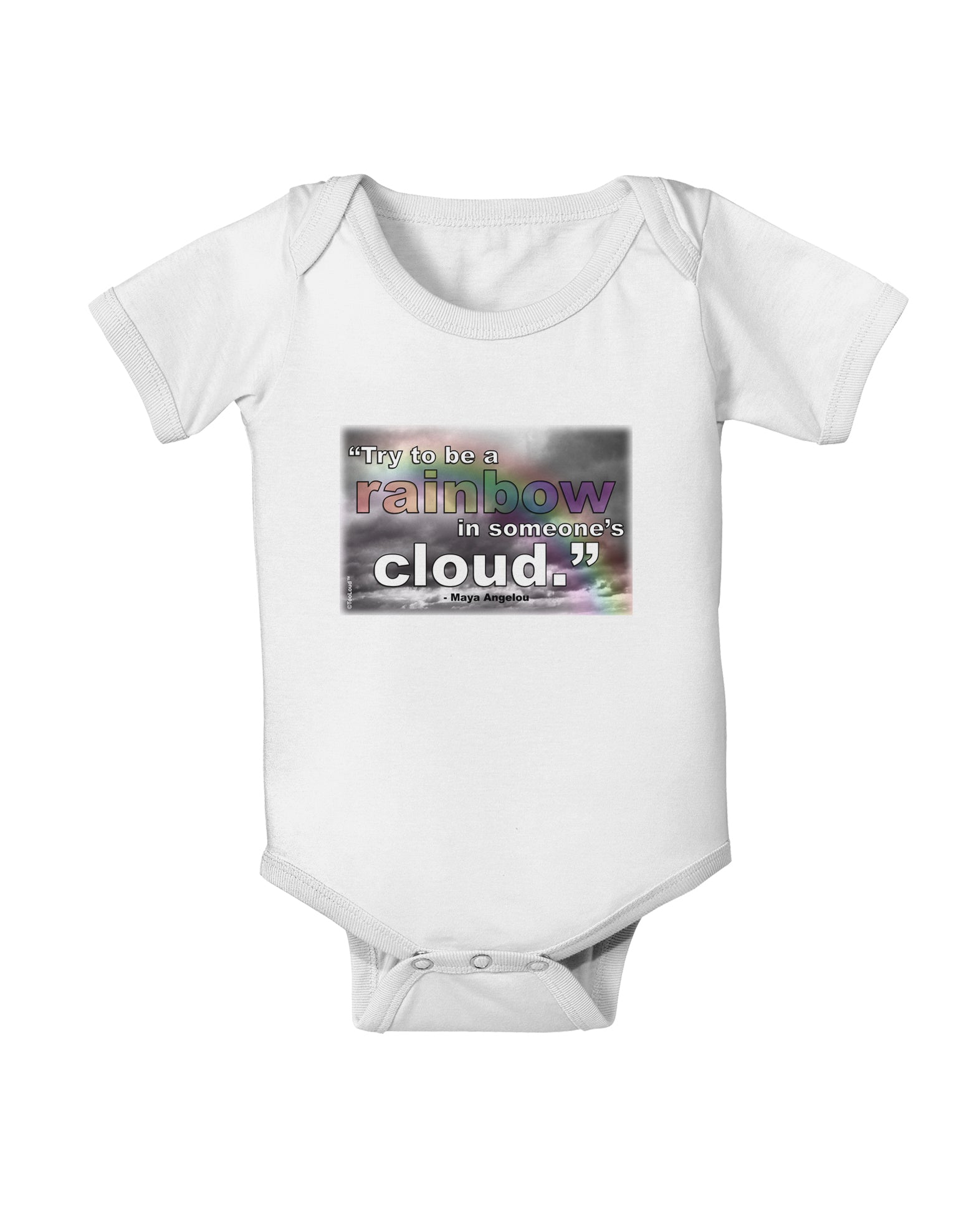 Rainbow in Cloud M Angelou Baby Romper Bodysuit by TooLoud-Baby Romper-TooLoud-White-06-Months-Davson Sales