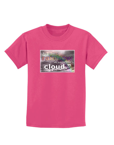 Rainbow in Cloud M Angelou Childrens Dark T-Shirt by TooLoud-Childrens T-Shirt-TooLoud-Sangria-X-Small-Davson Sales