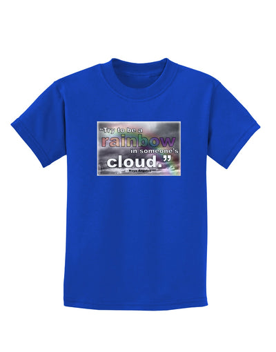 Rainbow in Cloud M Angelou Childrens Dark T-Shirt by TooLoud-Childrens T-Shirt-TooLoud-Royal-Blue-X-Small-Davson Sales