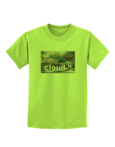 Rainbow in Cloud M Angelou Childrens T-Shirt by TooLoud-Childrens T-Shirt-TooLoud-Lime-Green-X-Small-Davson Sales