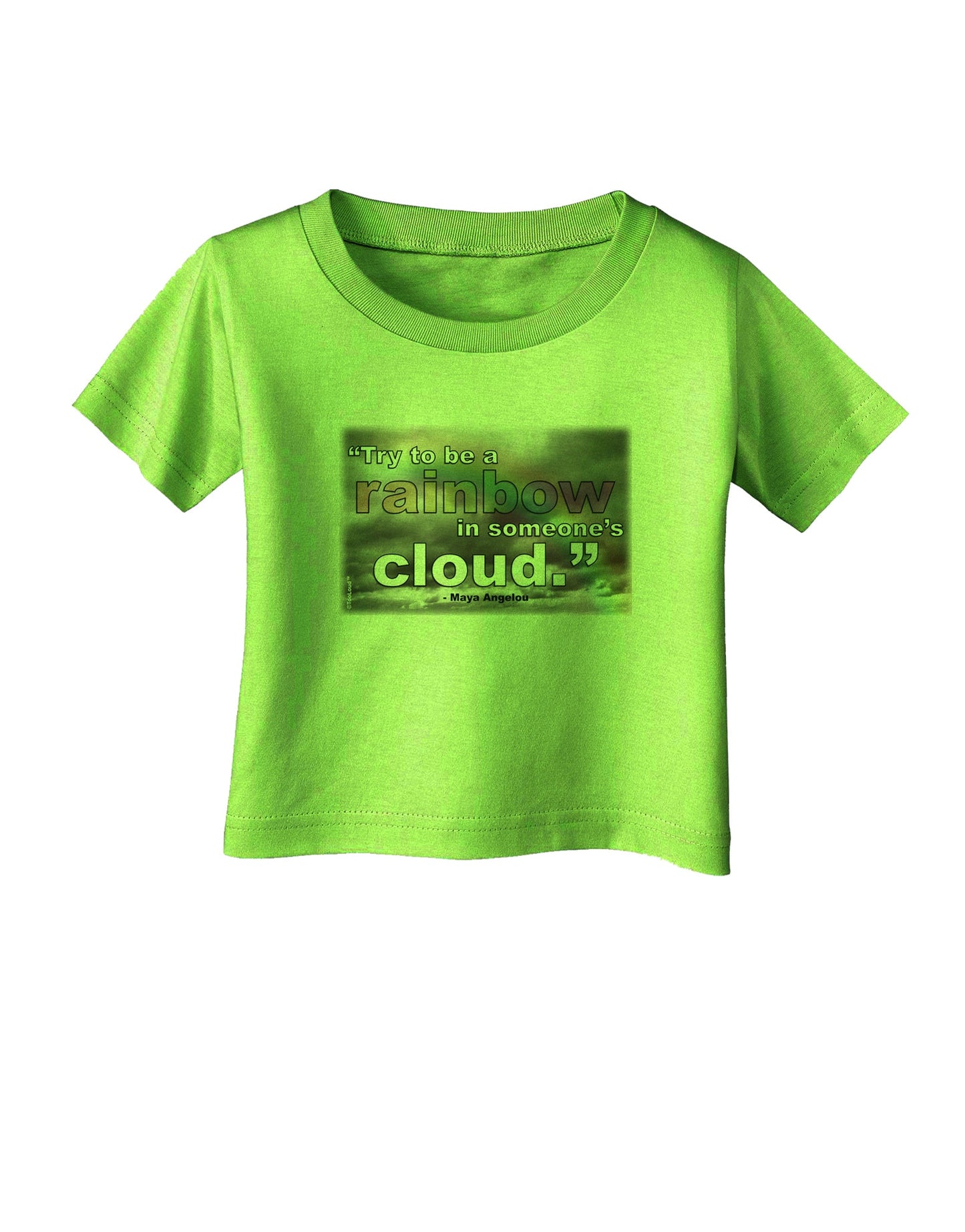 Rainbow in Cloud M Angelou Infant T-Shirt by TooLoud-Infant T-Shirt-TooLoud-Lime-Green-06-Months-Davson Sales