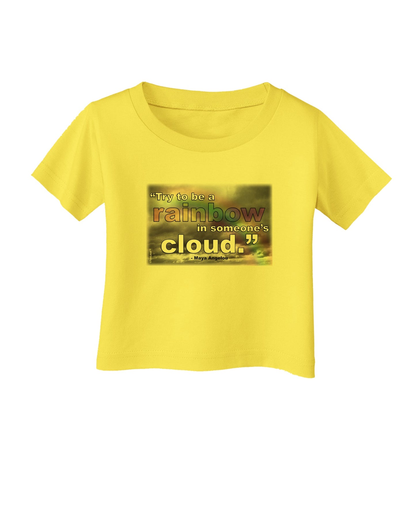 Rainbow in Cloud M Angelou Infant T-Shirt by TooLoud-Infant T-Shirt-TooLoud-Yellow-06-Months-Davson Sales
