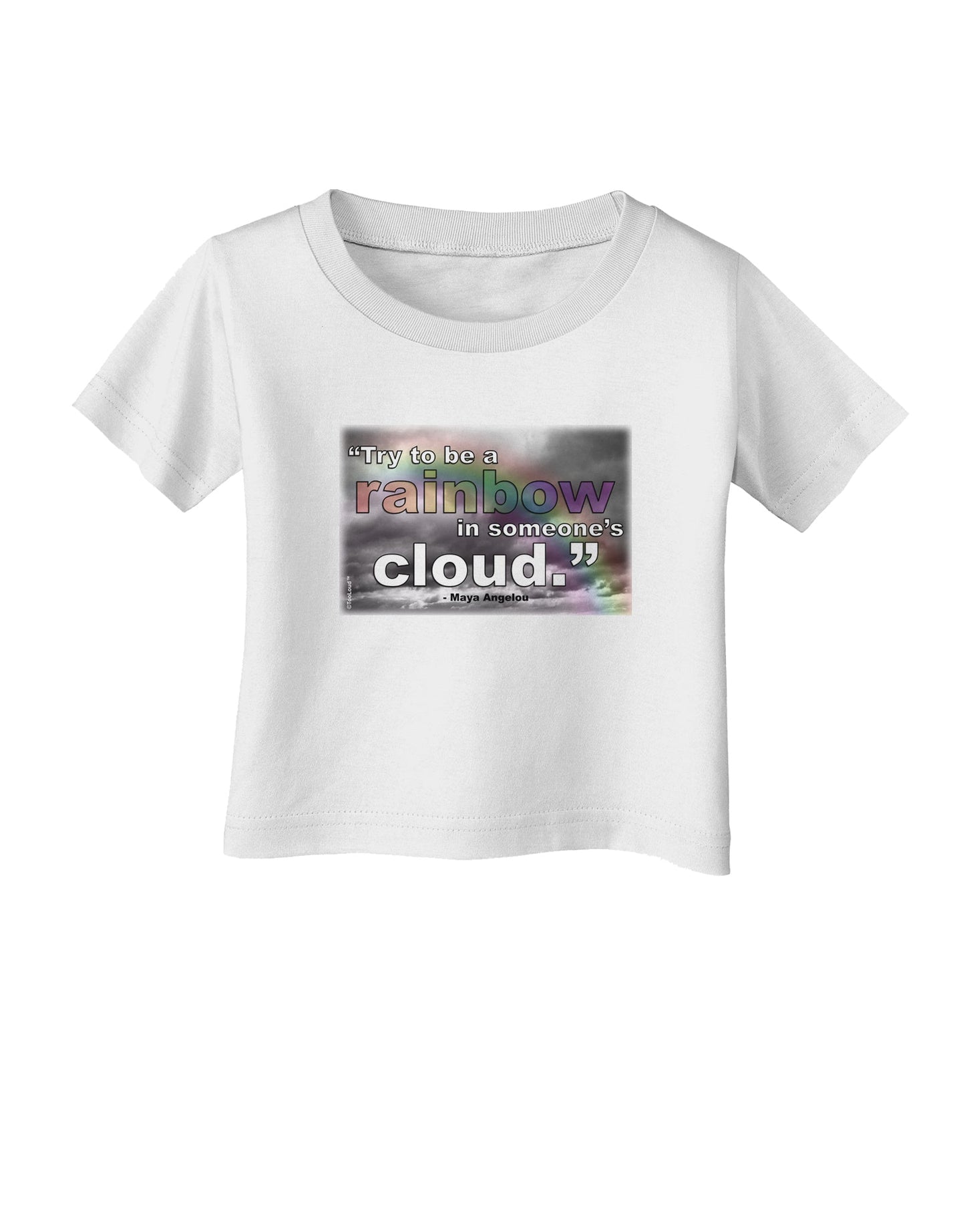 Rainbow in Cloud M Angelou Infant T-Shirt by TooLoud-Infant T-Shirt-TooLoud-White-06-Months-Davson Sales