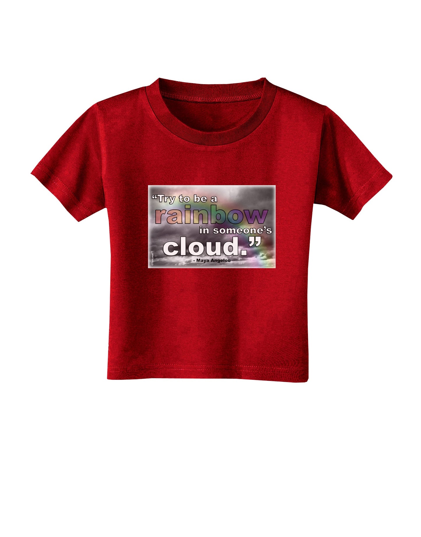 Rainbow in Cloud M Angelou Toddler T-Shirt Dark by TooLoud-Toddler T-Shirt-TooLoud-Red-2T-Davson Sales