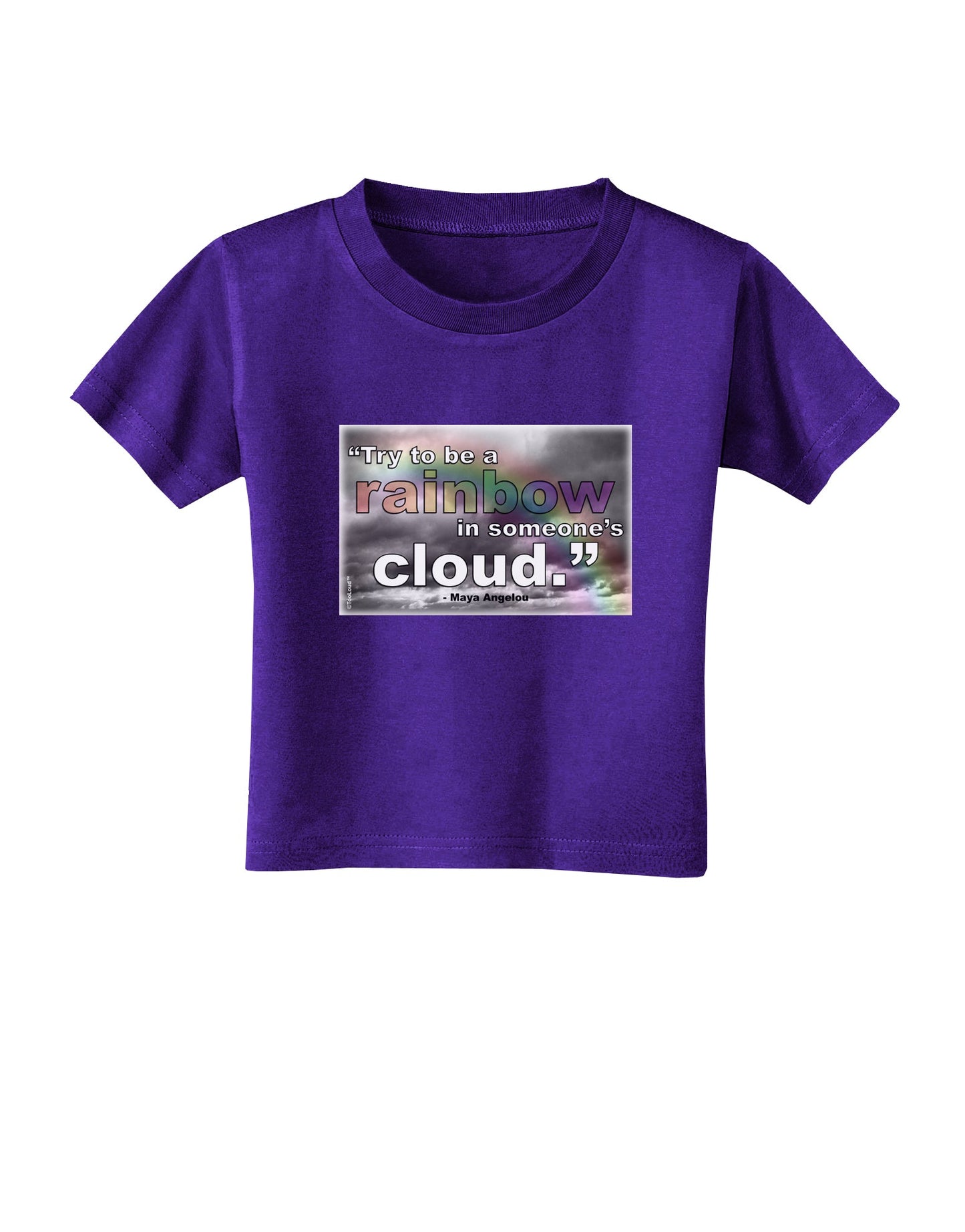 Rainbow in Cloud M Angelou Toddler T-Shirt Dark by TooLoud-Toddler T-Shirt-TooLoud-Purple-2T-Davson Sales