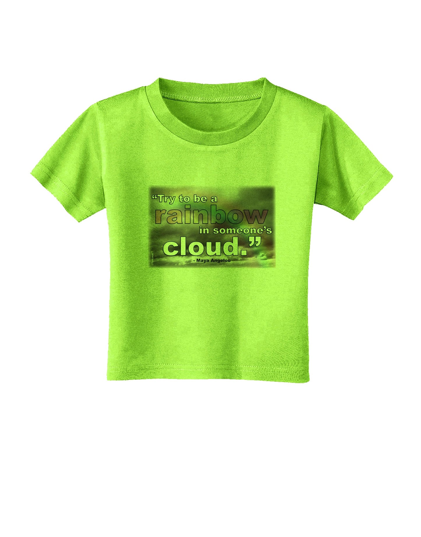 Rainbow in Cloud M Angelou Toddler T-Shirt by TooLoud-Toddler T-Shirt-TooLoud-Lime-Green-2T-Davson Sales