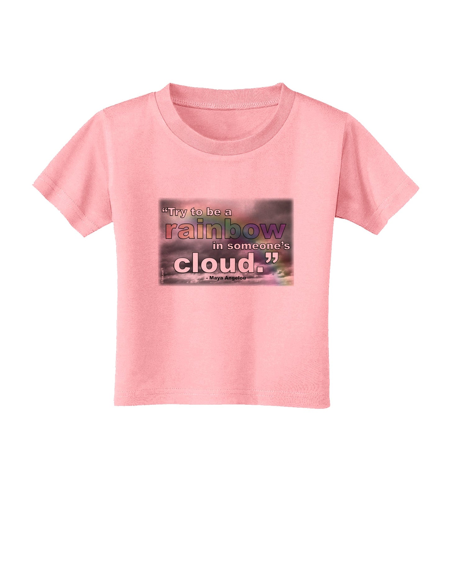 Rainbow in Cloud M Angelou Toddler T-Shirt by TooLoud-Toddler T-Shirt-TooLoud-Candy-Pink-2T-Davson Sales
