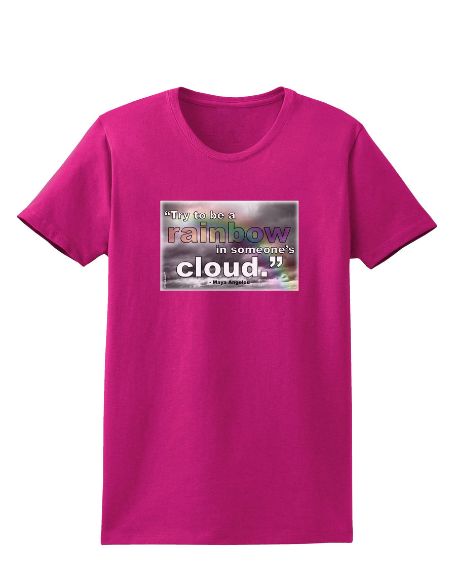 Rainbow in Cloud M Angelou Womens Dark T-Shirt by TooLoud-Womens T-Shirt-TooLoud-Black-X-Small-Davson Sales