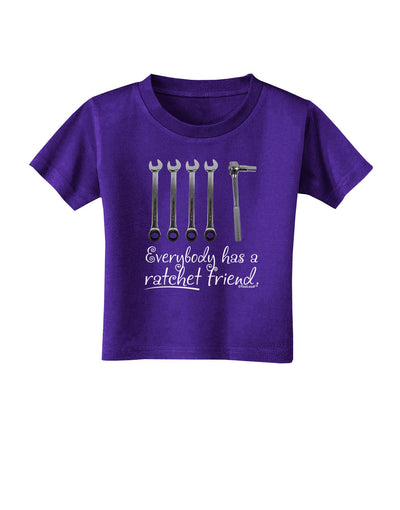 Ratchet Friend Toddler T-Shirt Dark-Toddler T-Shirt-TooLoud-Purple-2T-Davson Sales