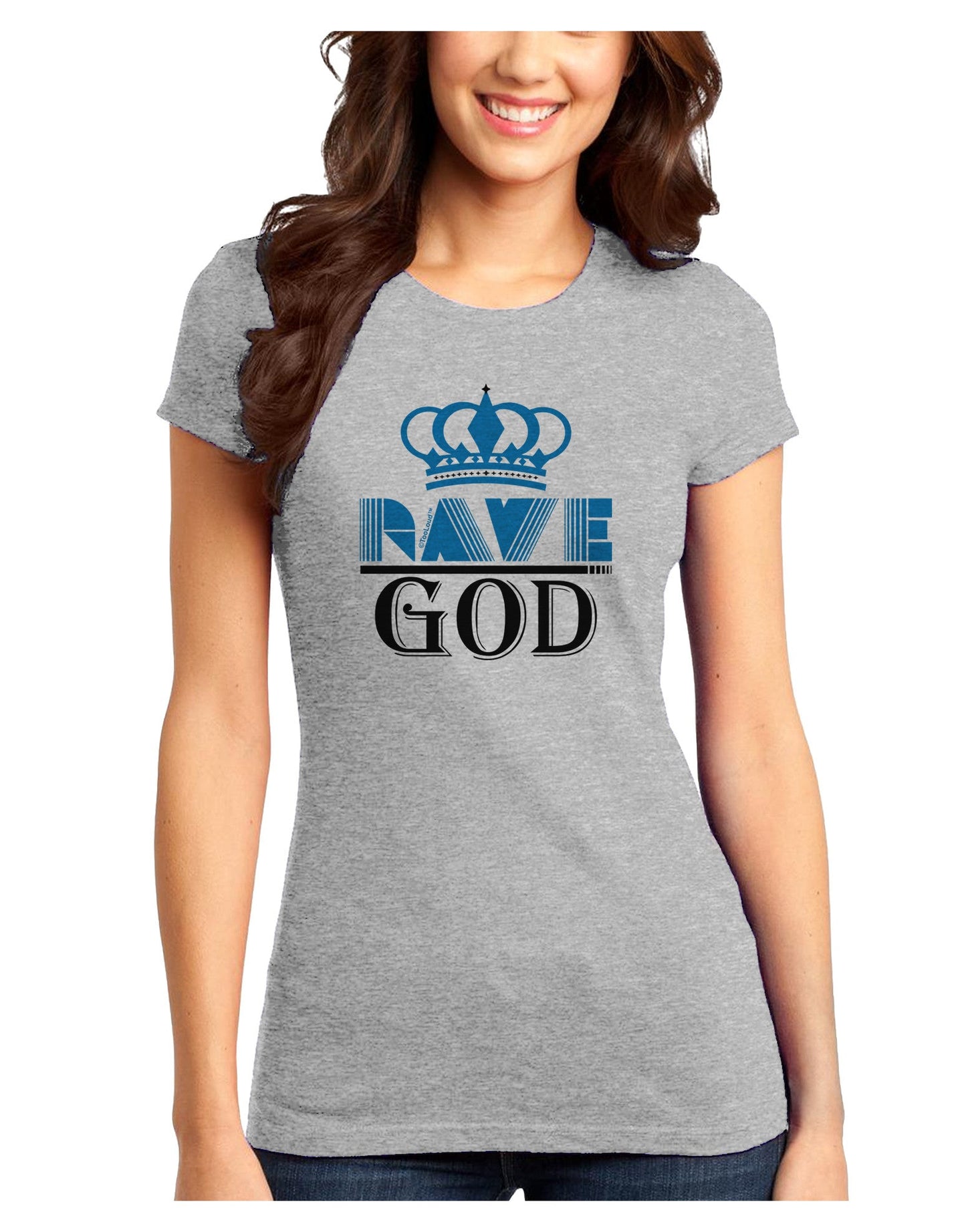 Rave God Juniors T-Shirt-Womens Juniors T-Shirt-TooLoud-Ash-Gray-Juniors Fitted X-Small-Davson Sales