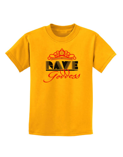 Rave Goddess Childrens T-Shirt-Childrens T-Shirt-TooLoud-Gold-X-Small-Davson Sales