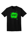 Rave Splatter Green Adult Dark T-Shirt-Mens T-Shirt-TooLoud-Black-Small-Davson Sales