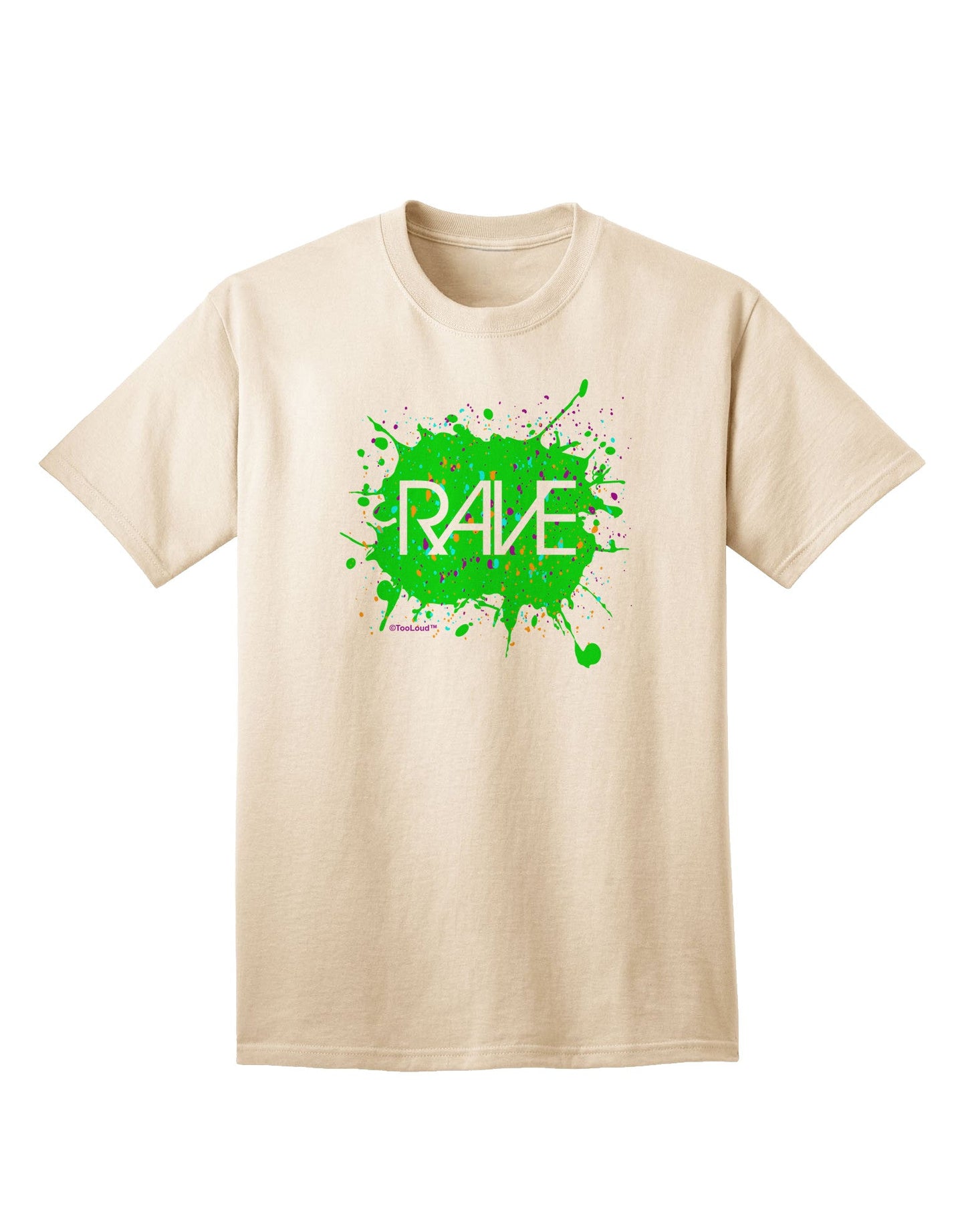 Rave Splatter Green Adult T-Shirt-Mens T-Shirt-TooLoud-Natural-Small-Davson Sales
