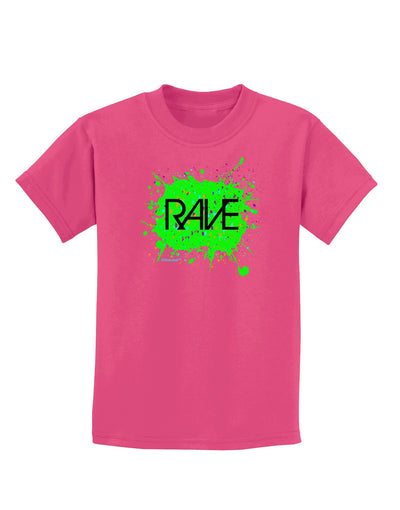 Rave Splatter Green Childrens Dark T-Shirt-Childrens T-Shirt-TooLoud-Sangria-X-Small-Davson Sales