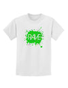 Rave Splatter Green Childrens T-Shirt-Childrens T-Shirt-TooLoud-White-X-Small-Davson Sales