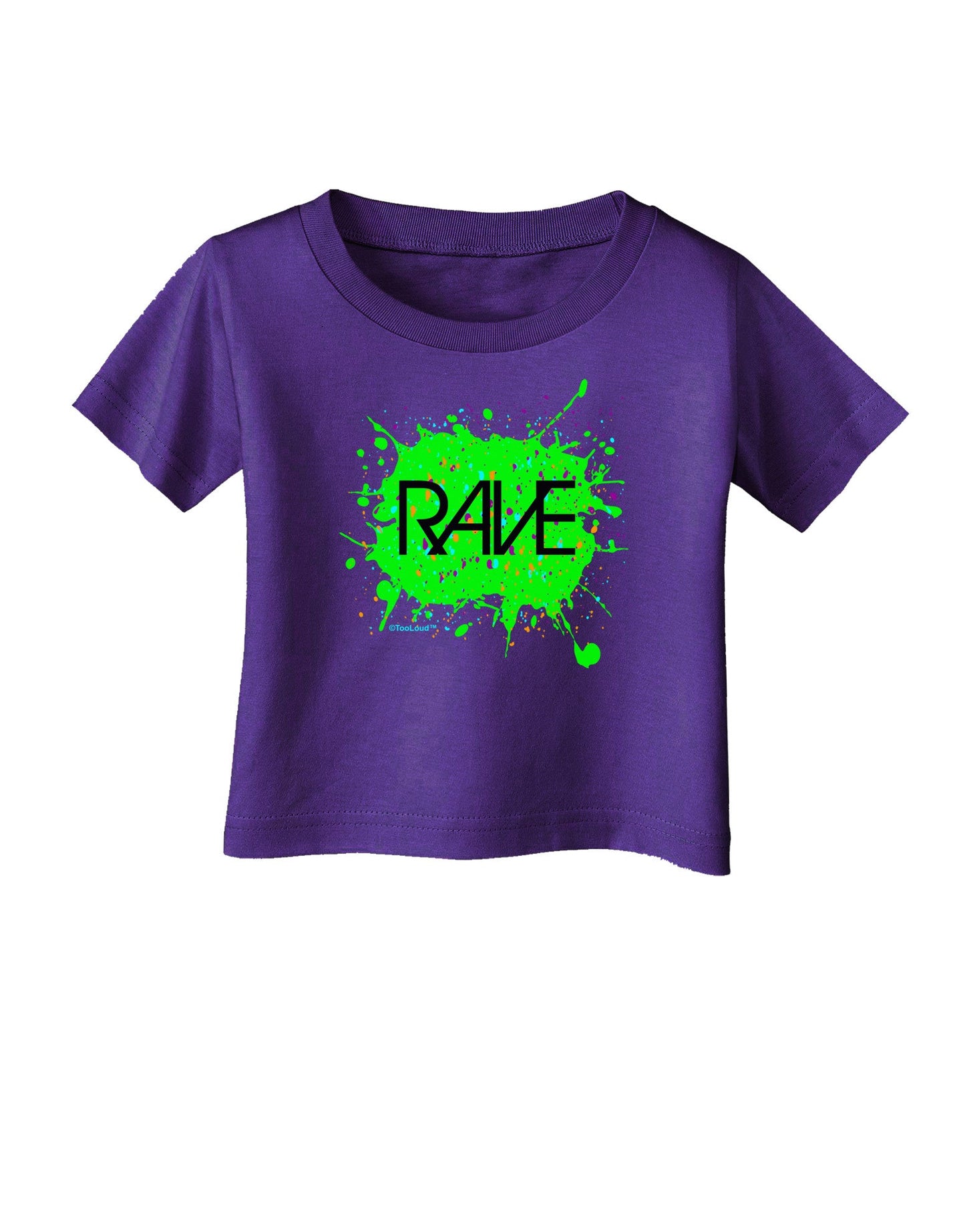 Rave Splatter Green Infant T-Shirt Dark-Infant T-Shirt-TooLoud-Purple-06-Months-Davson Sales