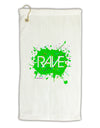 Rave Splatter Green Micro Terry Gromet Golf Towel 16 x 25 inch-Golf Towel-TooLoud-White-Davson Sales