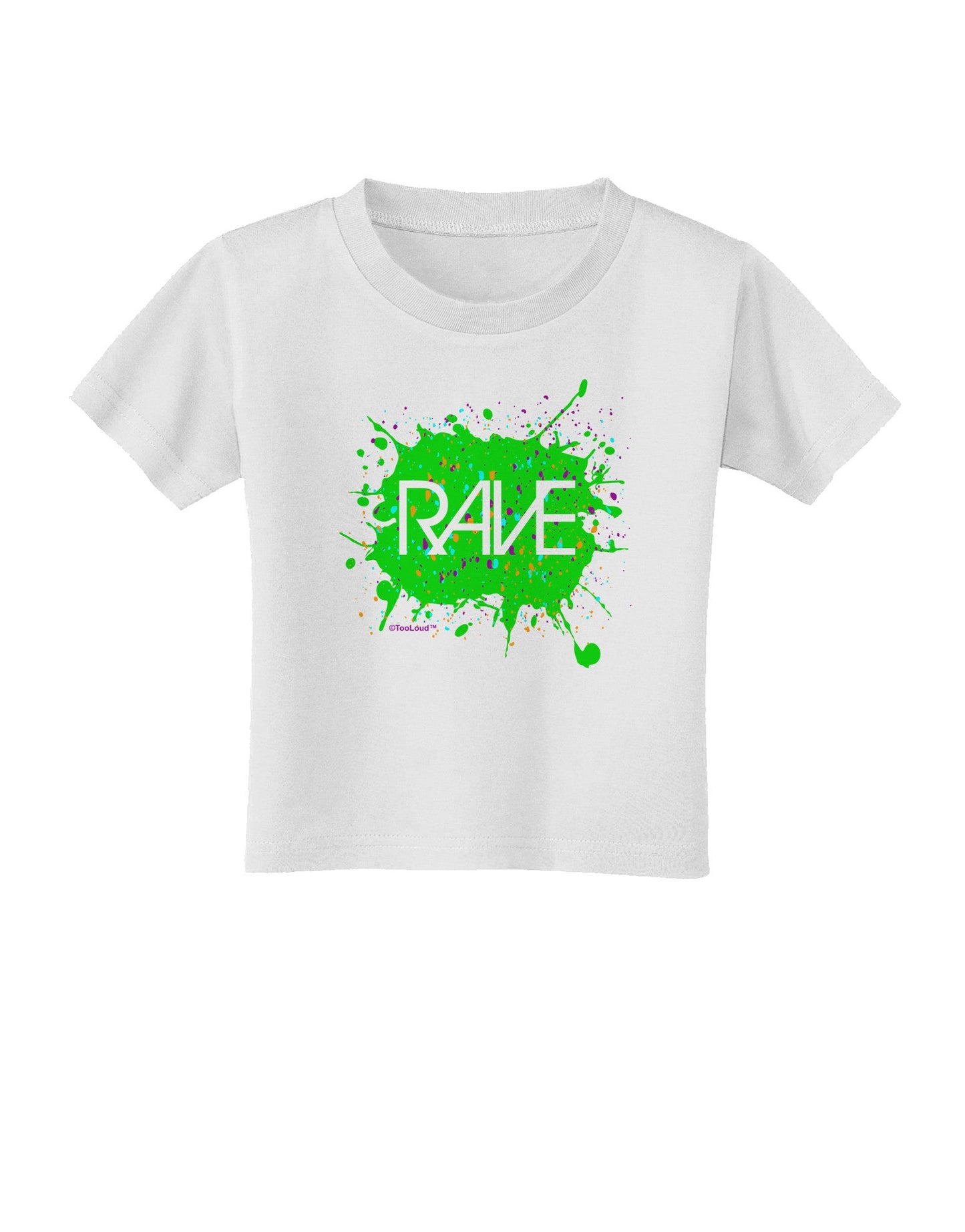 Rave Splatter Green Toddler T-Shirt-Toddler T-Shirt-TooLoud-White-2T-Davson Sales