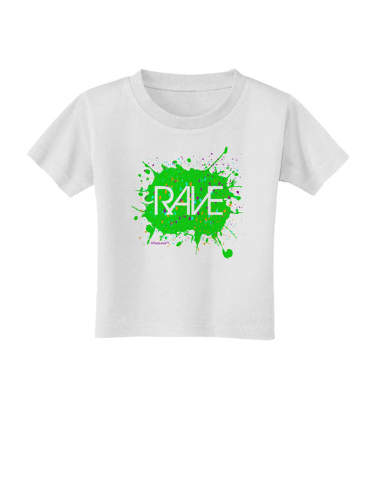 Rave Splatter Green Toddler T-Shirt-Toddler T-Shirt-TooLoud-White-2T-Davson Sales