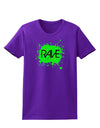 Rave Splatter Green Womens Dark T-Shirt-TooLoud-Purple-X-Small-Davson Sales