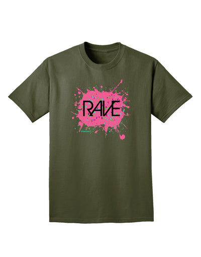 Rave Splatter Pink Adult Dark T-Shirt-Mens T-Shirt-TooLoud-Military-Green-Small-Davson Sales