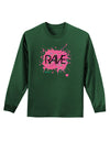 Rave Splatter Pink Adult Long Sleeve Dark T-Shirt-TooLoud-Dark-Green-Small-Davson Sales