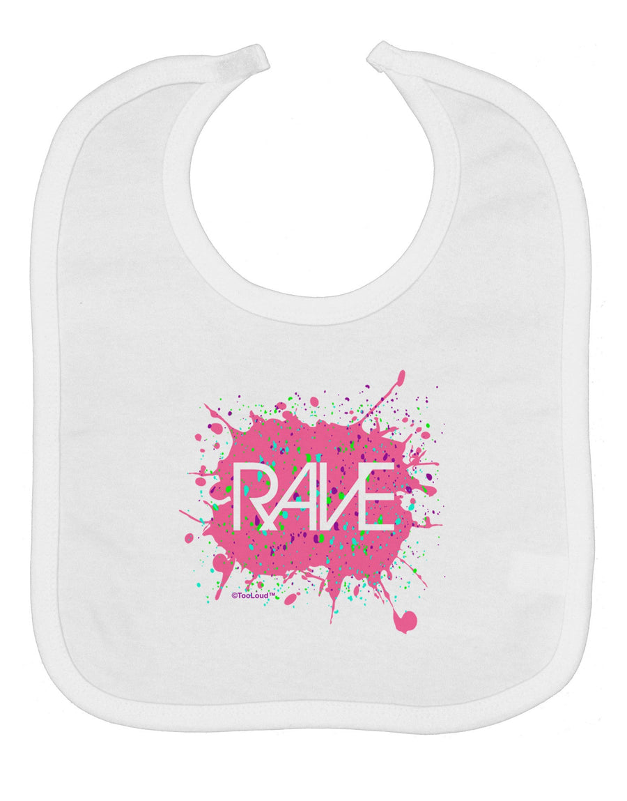 Rave Splatter Pink Baby Bib