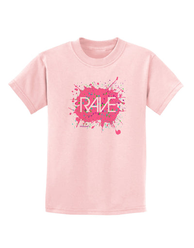 Rave Splatter Pink Childrens T-Shirt-Childrens T-Shirt-TooLoud-PalePink-X-Small-Davson Sales