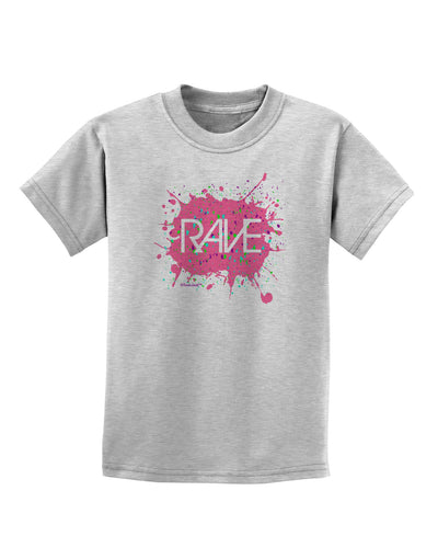 Rave Splatter Pink Childrens T-Shirt-Childrens T-Shirt-TooLoud-AshGray-X-Small-Davson Sales