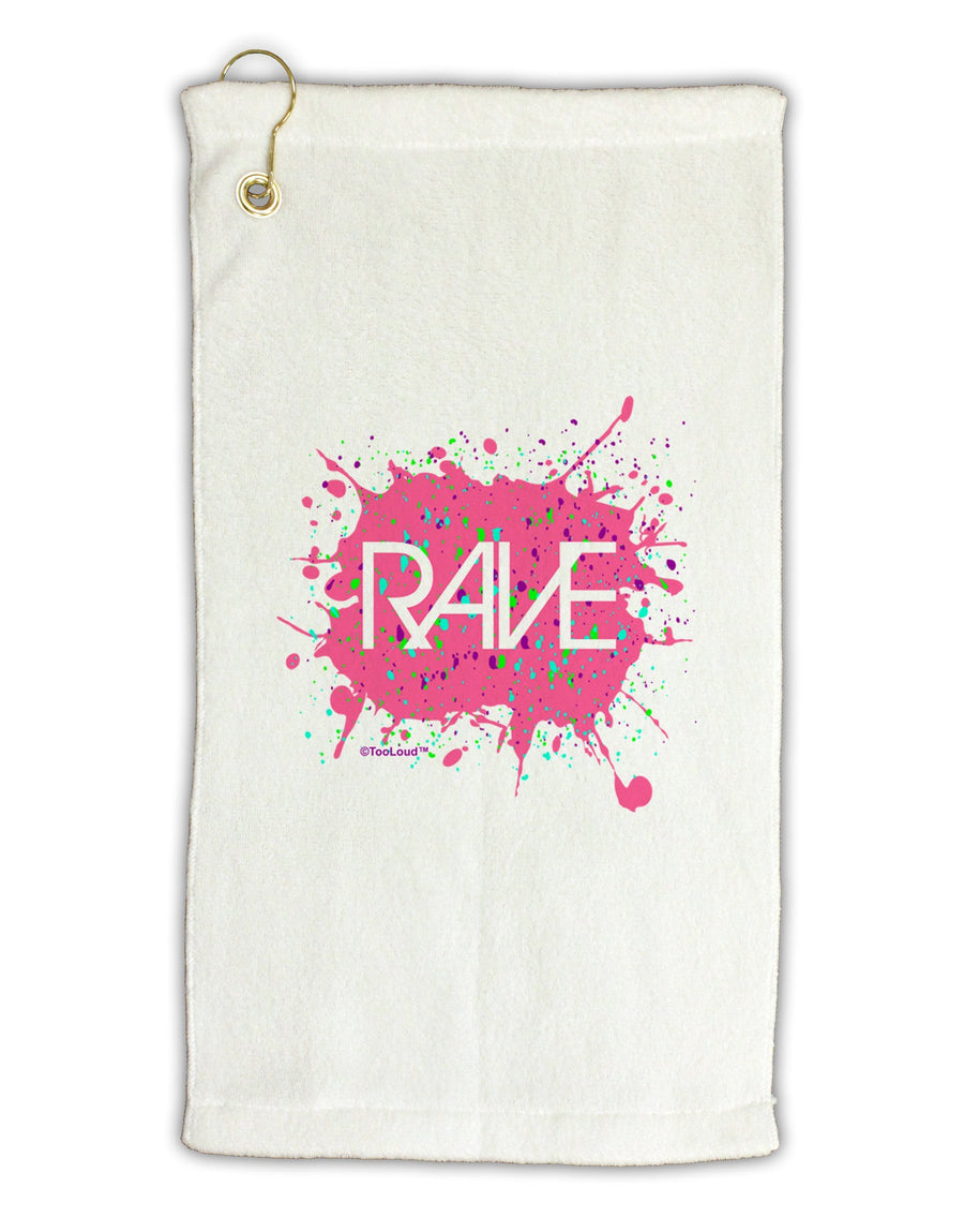 Rave Splatter Pink Micro Terry Gromet Golf Towel 16 x 25 inch-Golf Towel-TooLoud-White-Davson Sales