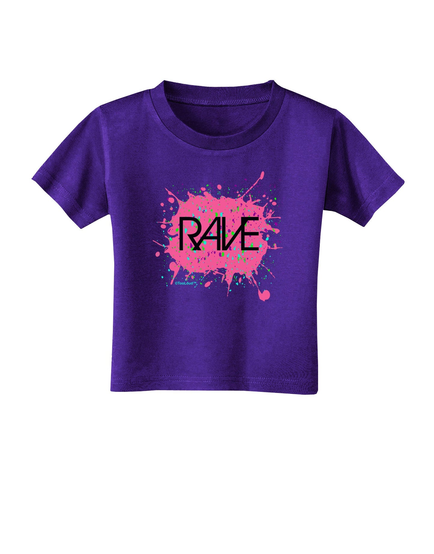 Rave Splatter Pink Toddler T-Shirt Dark-Toddler T-Shirt-TooLoud-Purple-2T-Davson Sales