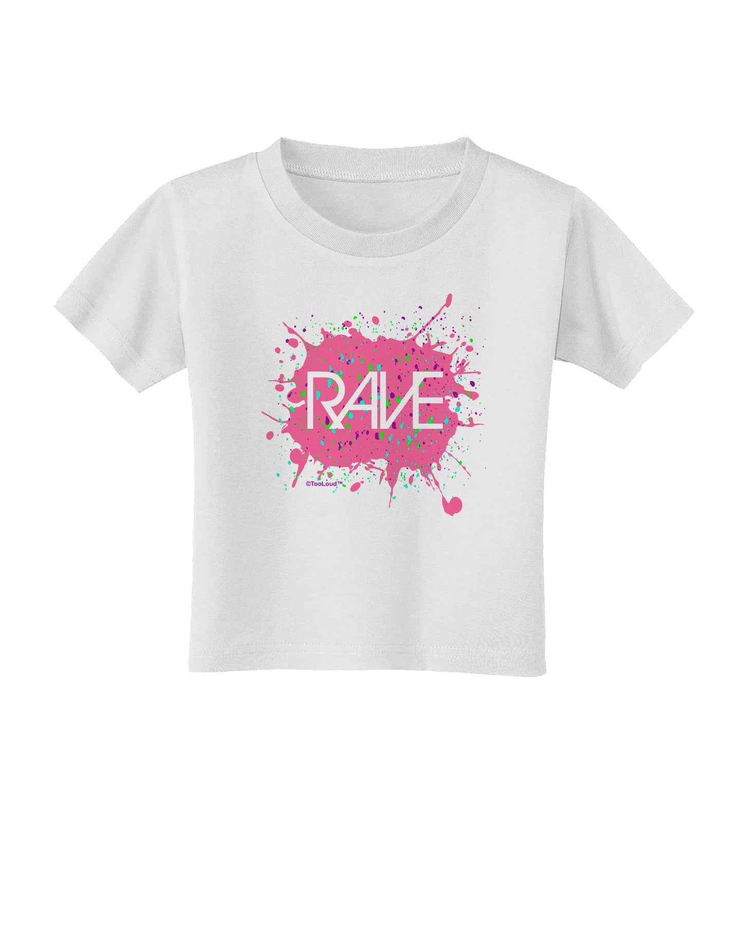 Rave Splatter Pink Toddler T-Shirt-Toddler T-Shirt-TooLoud-White-2T-Davson Sales