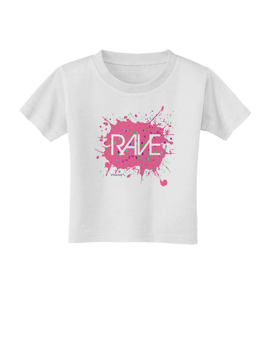 Rave Splatter Pink Toddler T-Shirt-Toddler T-Shirt-TooLoud-White-2T-Davson Sales