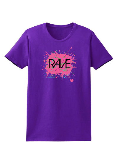 Rave Splatter Pink Womens Dark T-Shirt-TooLoud-Purple-X-Small-Davson Sales