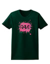 Rave Splatter Pink Womens Dark T-Shirt-TooLoud-Forest-Green-Small-Davson Sales