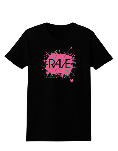 Rave Splatter Pink Womens Dark T-Shirt-TooLoud-Black-X-Small-Davson Sales