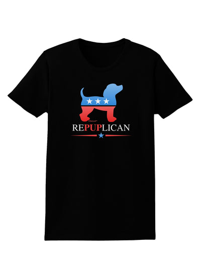 RePUPlican Womens Dark T-Shirt-TooLoud-Black-X-Small-Davson Sales