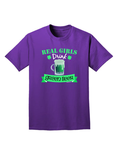 Real Girls Drink Green Beer Adult Dark T-Shirt-Mens T-Shirt-TooLoud-Purple-Small-Davson Sales