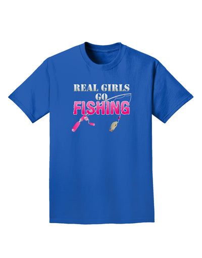 Real Girls Go Fishing Adult Dark T-Shirt-Mens T-Shirt-TooLoud-Royal-Blue-Small-Davson Sales