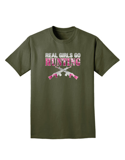 Real Girls Go Hunting Adult Dark T-Shirt-Mens T-Shirt-TooLoud-Military-Green-Small-Davson Sales