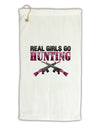 Real Girls Go Hunting Micro Terry Gromet Golf Towel 16 x 25 inch-Golf Towel-TooLoud-White-Davson Sales