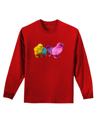 Real Life Peepers Adult Long Sleeve Dark T-Shirt-TooLoud-Red-Small-Davson Sales