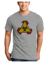 Recycle Biohazard Sign Adult V-Neck T-shirt by TooLoud-Mens V-Neck T-Shirt-TooLoud-HeatherGray-Small-Davson Sales