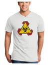 Recycle Biohazard Sign Adult V-Neck T-shirt by TooLoud-Mens V-Neck T-Shirt-TooLoud-White-Small-Davson Sales