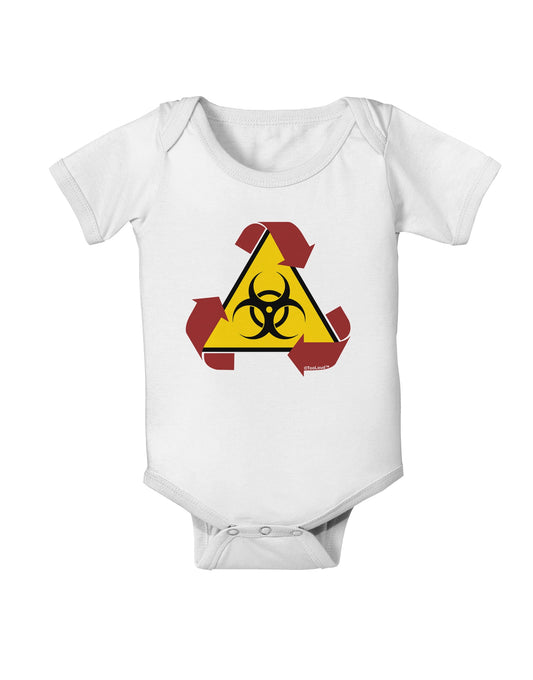 Recycle Biohazard Sign Baby Romper Bodysuit by TooLoud-Baby Romper-TooLoud-White-06-Months-Davson Sales