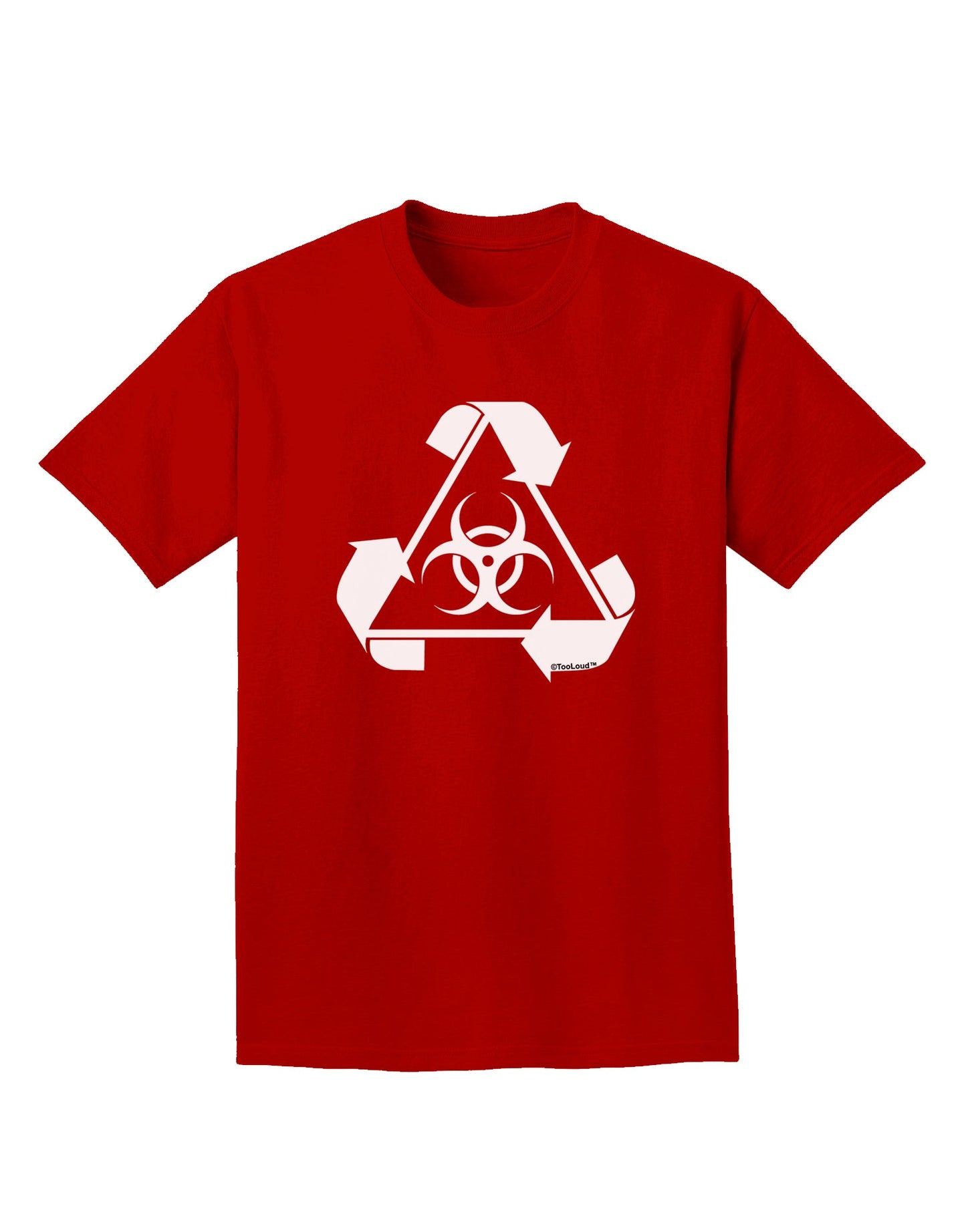 Recycle Biohazard Sign Black and White Adult Dark T-Shirt by TooLoud-Mens T-Shirt-TooLoud-Red-Small-Davson Sales
