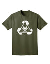 Recycle Biohazard Sign Black and White Adult Dark T-Shirt by TooLoud-Mens T-Shirt-TooLoud-Military-Green-Small-Davson Sales