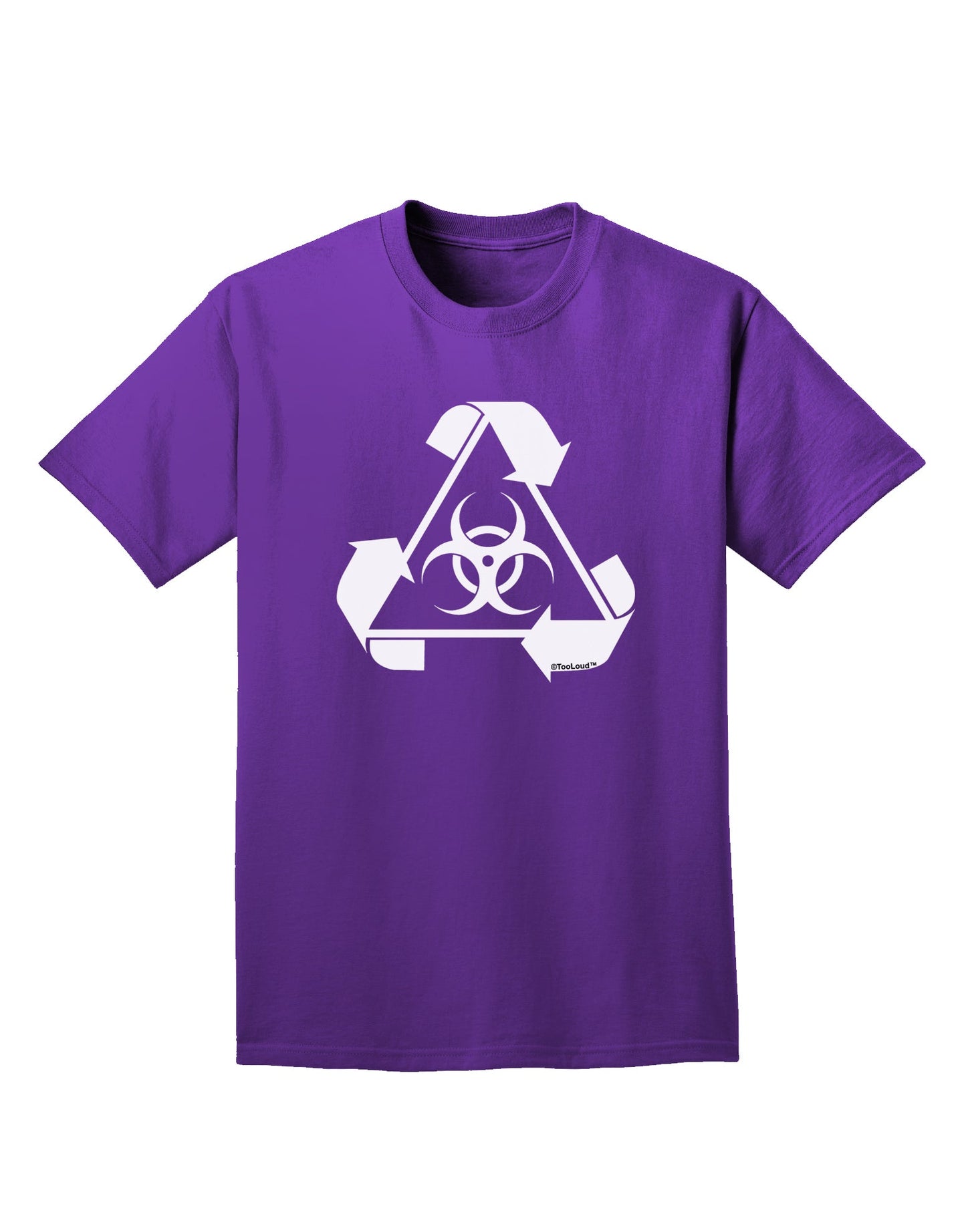 Recycle Biohazard Sign Black and White Adult Dark T-Shirt by TooLoud-Mens T-Shirt-TooLoud-Purple-Small-Davson Sales